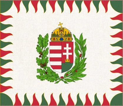 War Flag of Hungary. Hungarian state national flag on textured background Stock Illustration