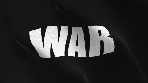 War flag waving on wind. Stock Illustration