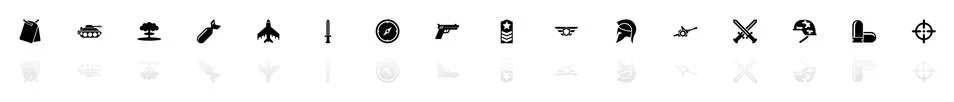 War - Flat Vector Icons Stock Illustration