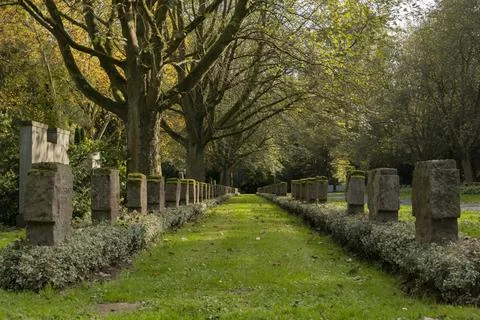 War Grave of the second World War at the city cemetery in Goettingen, Germany Stock Photos