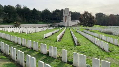 War Graves Etaples Commonwealth War Graves Cemetery France Stock Footage 220944295