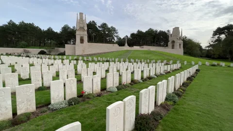 War Graves Etaples Commonwealth War Graves Cemetery France Stock Footage 220944428