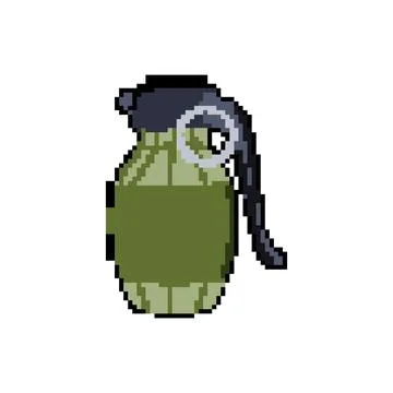 War grenade pixel art vector illustration Stock Illustration