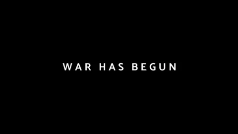 War Has Begun - Dramatic Text Intro Animation for News and Cinematic Projects Stock Footage 317708575
