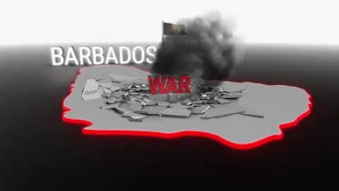 War hits Barbados Stock Footage 259202685