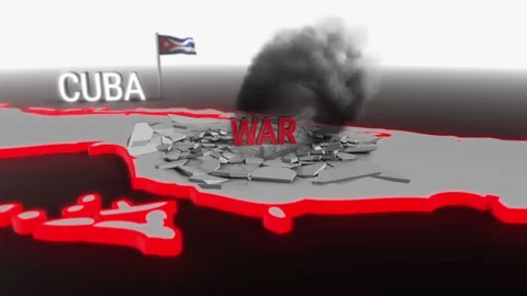 War hits Cuba Stock Footage 267060582