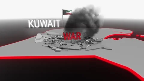 War hits Kuwait Stock Footage 273005223