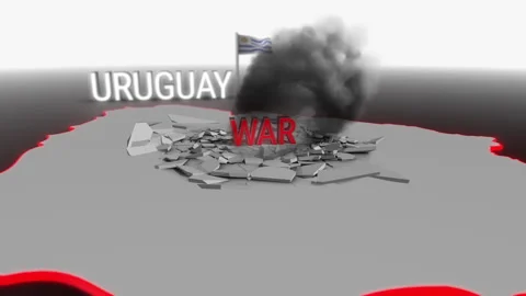 War hits Uruguay Stock Footage 288063856