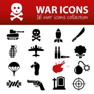 War icons Stock Illustration
