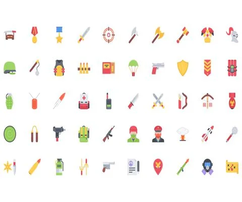 The war icons pack Stock Illustration