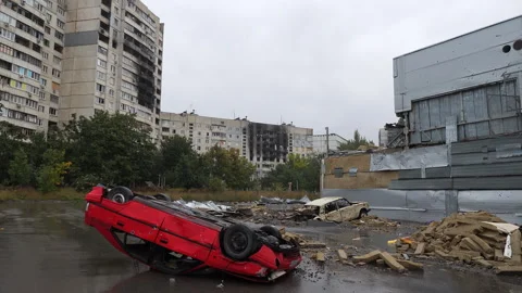 War in Kharkiv Ukraine Stock Footage 308483067