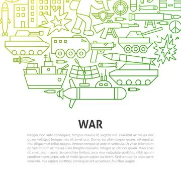 War Line Concept 스톡 일러스트