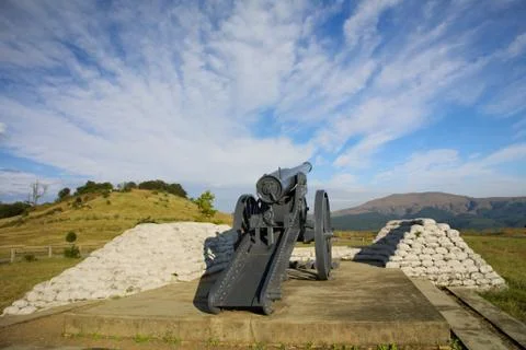 War long tom gun 스톡 사진