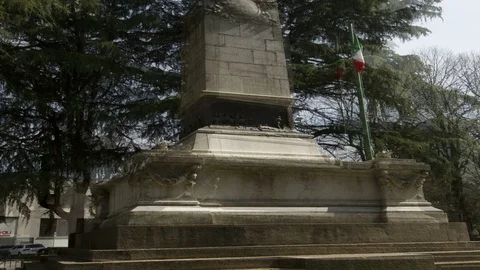 War Memorial in Abbiategrasso Stock Footage 90243973