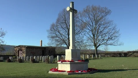 War Memorial And War Graves Stock Footage 100395036