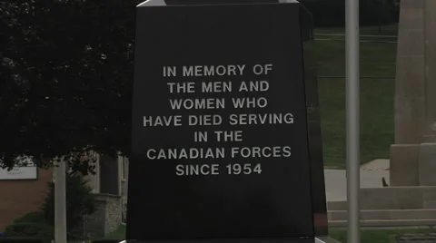 War Memorial in Downtown Stock Footage 55830877
