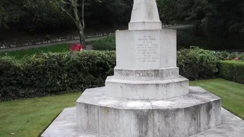 War memorial in graveyard Stock Footage 138526819