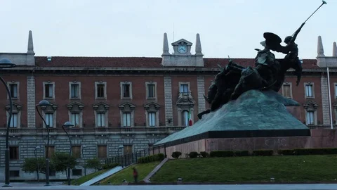 War memorial monza timelapse Stock Footage 75083618