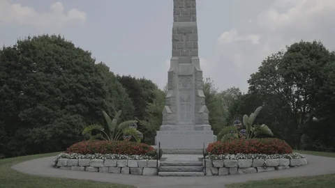 War Memorial Small Town Stock Footage 99375122