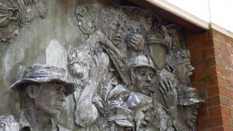 War Memorial Statue Tribute 02 库存影片 75084681