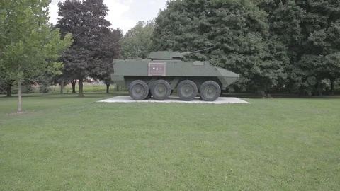 War Memorial Tank Stock Footage 99375250