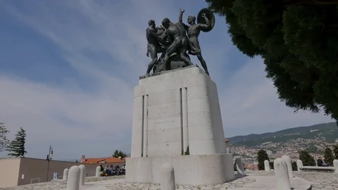 War Memorial In Trieste Italy Stock Footage 75350548