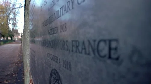 War memorials in Oswestry Stock Footage 144783412