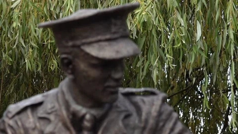 War memorials in Oswestry Stock Footage 144783975