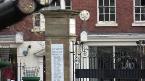 War memorials in Oswestry Stock Footage 144784517