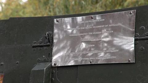 War memorials in Oswestry Stock Footage 144784641