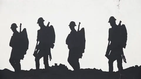 War memorials in Oswestry Stock Footage 144785205
