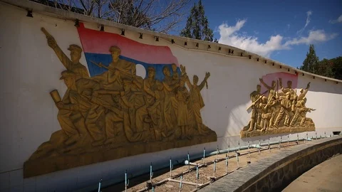 War mural in Laos Stock Footage 104121071
