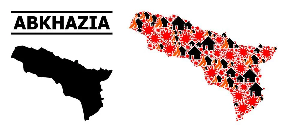 War Pattern Map of Abkhazia イラスト素材