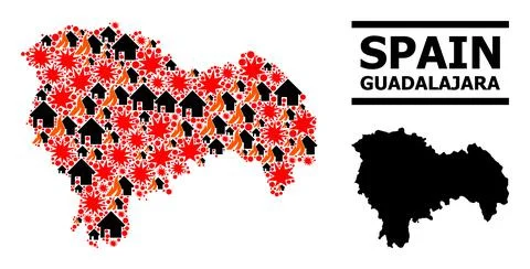 War Pattern Map of Guadalajara Province イラスト素材