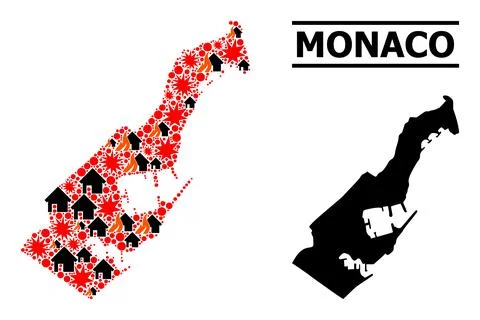 War Pattern Map of Monaco イラスト素材