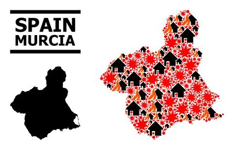 War Pattern Map of Murcia Province イラスト素材