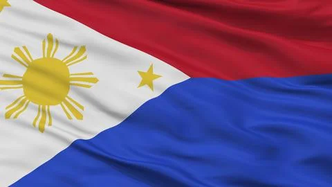 War The Philippines Flag, Closeup View Stock Illustration