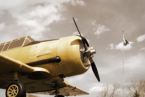 War Plane Monument Stock Photos