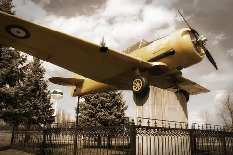 War Plane Monument Stock Photos