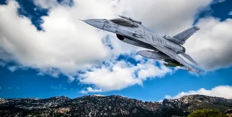 War plane in the sky Stock Illustration