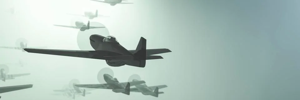 War plane in the sky Stock Illustration