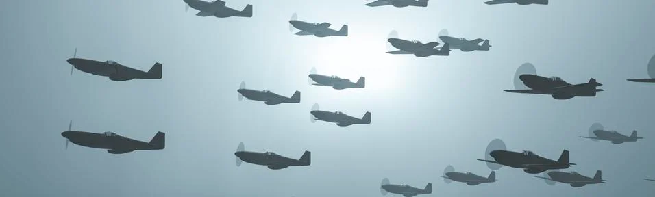 War plane in the sky Stock Illustration