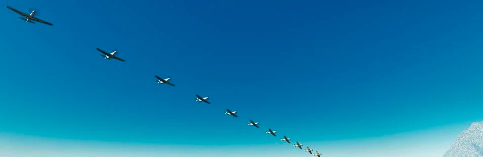 War plane in the sky Stock Illustration