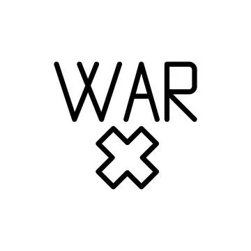 War, prohibit icon. Simple line, outline vector elements of flower children Stock Illustration