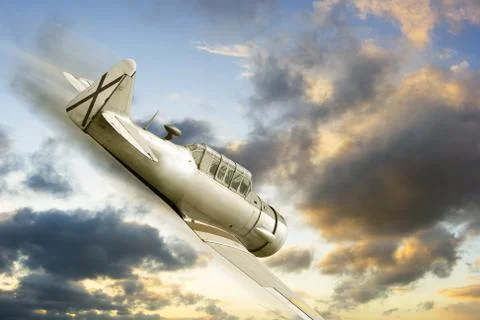 War propeller fighter plane Stock Photos