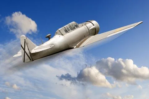 War propeller fighter plane Stock Photos