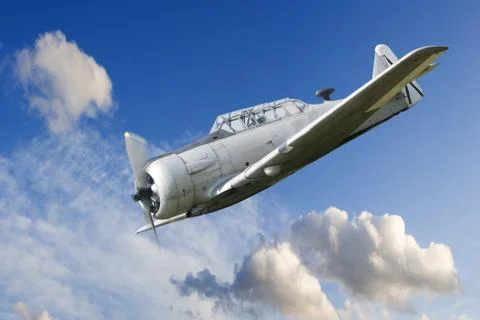 War propeller fighter plane Stock Photos