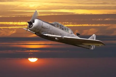 War propeller fighter plane Stock Photos