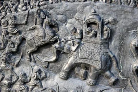 War Scene on Wall Stock Photos