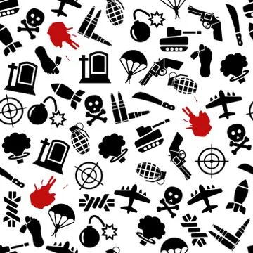 War seamless pattern Stock Illustration